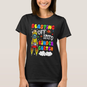 Blasting Off Into Kindergarten Back To School Boy T-Shirt
