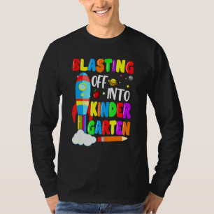 Blasting Off Into Kindergarten  Back To School Boy T-Shirt