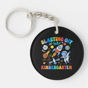 Blasting Off Into Kindergarten Back To School Key Ring