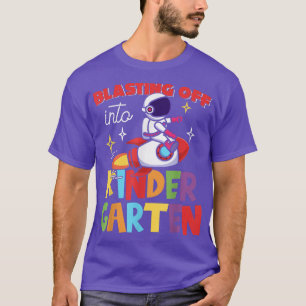 Blasting Off Into Kindergarten Back To School Rock T-Shirt