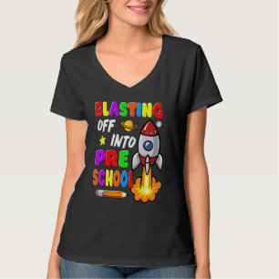 Blasting Off Into Preschool Back To School Boys T-Shirt