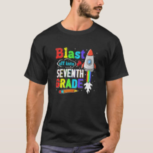 Blasting Off Into Seventh Grade Back To School T-Shirt