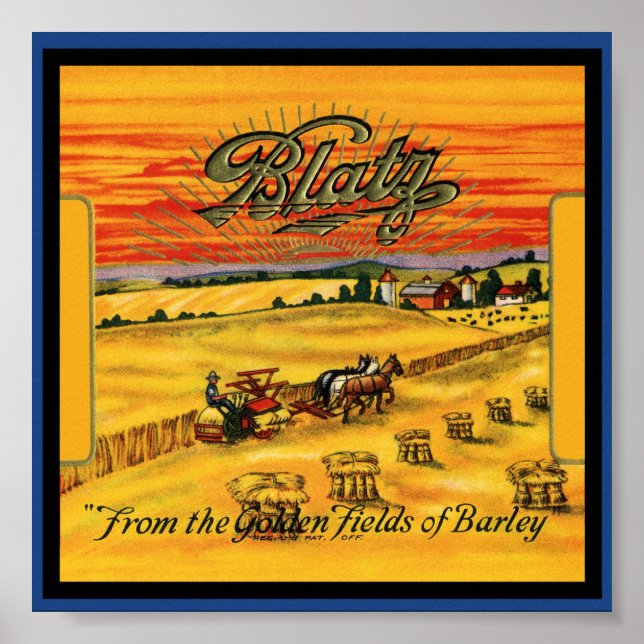 Blatz Beer Poster (Front)