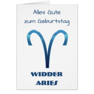 Blau Alles Gute zum Geburtstag Widder Aries Zodiac