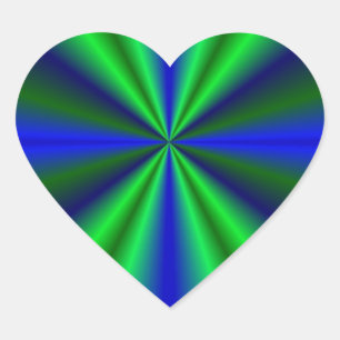 blau grün Regenbogen Heart Sticker