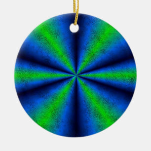 blau grün Regenbogen in Elefantenhaut leder Optik Ceramic Tree Decoration
