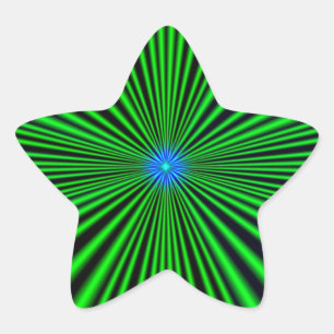 Blau - grüne Stern Star Sticker
