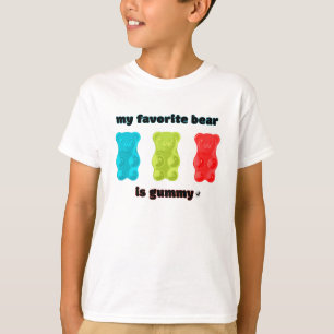 Blau, grüne und rote Gummibärchen Abbildung T-Shirt
