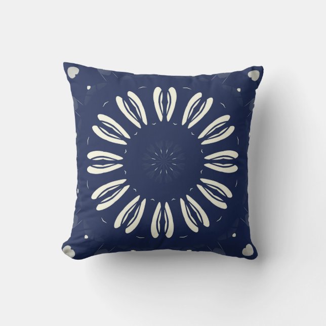 Blau und  Weiß Cushion (Front)