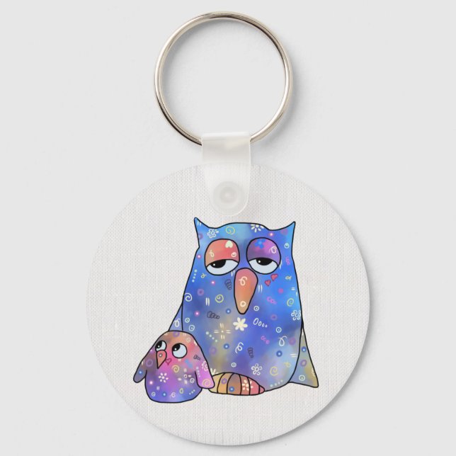 Blaue Eule Key Ring (Front)