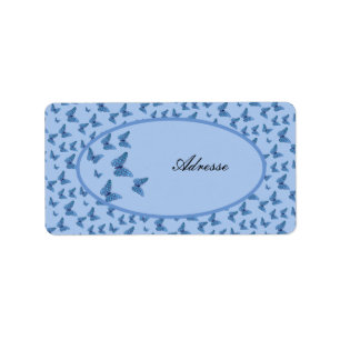 Blaue Punkte  Adressaufkleber Label