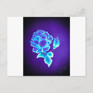 Blaue Rose Postcard