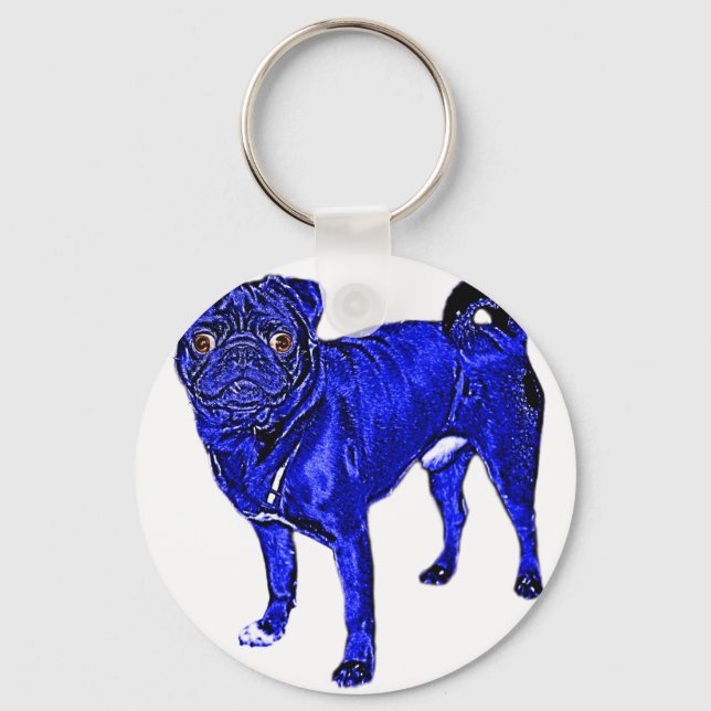 Blauer Mops Key Ring (Front)