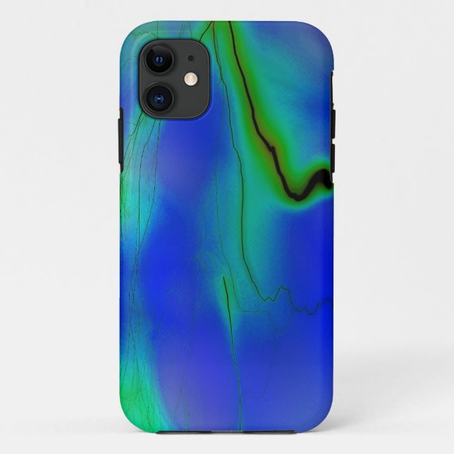 blauer und grüner Blitz iphone Kasten Case-Mate iPhone Case (Back)
