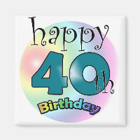 Blauwe Happy 40th Birthday