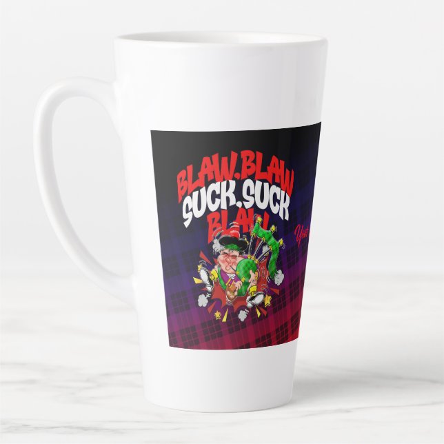 Blaw, Blaw, Suck, Suck, Blaw,  Latte Mug (Left)