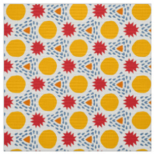 BLAZE - Fun Modern Primary Coloured Kid Geometric Fabric