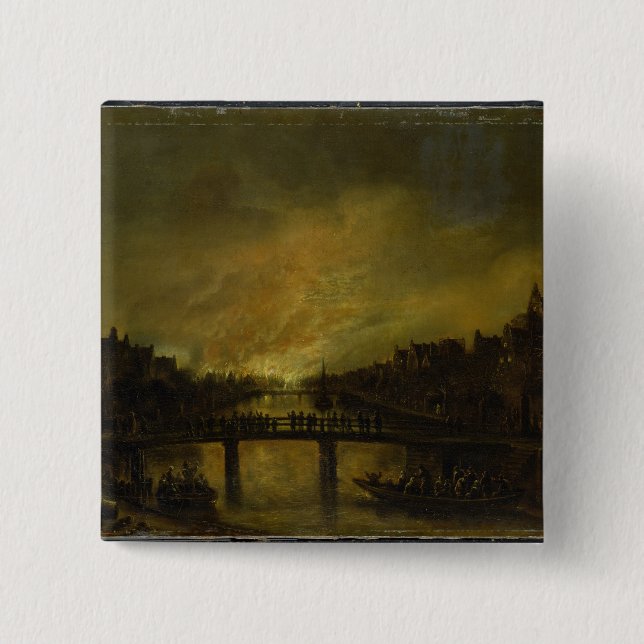 Blaze in Amsterdam 15 Cm Square Badge (Front)