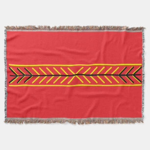 Blaze Mark Red Throw Blanket Murugi Home