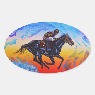 Blaze of glory oval sticker