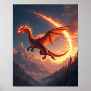 Blaze of the Comet Dragon Poster