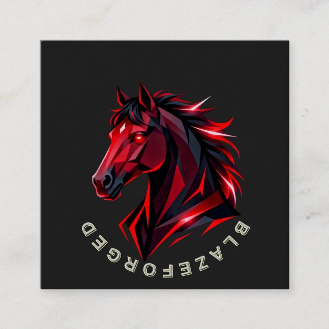 BlazeForge Horse Business Card (Front)
