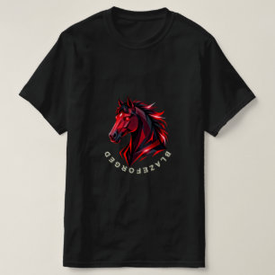 Blazeforge Red Geometric Horse T-Shirt