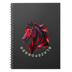 BlazeForge Red Horse Spiral Notebook