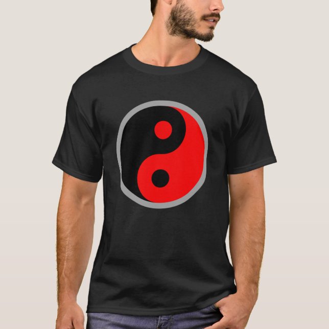 Blazers Yin Yang Red And Black Yin Yang Go Blazers T-Shirt (Front)