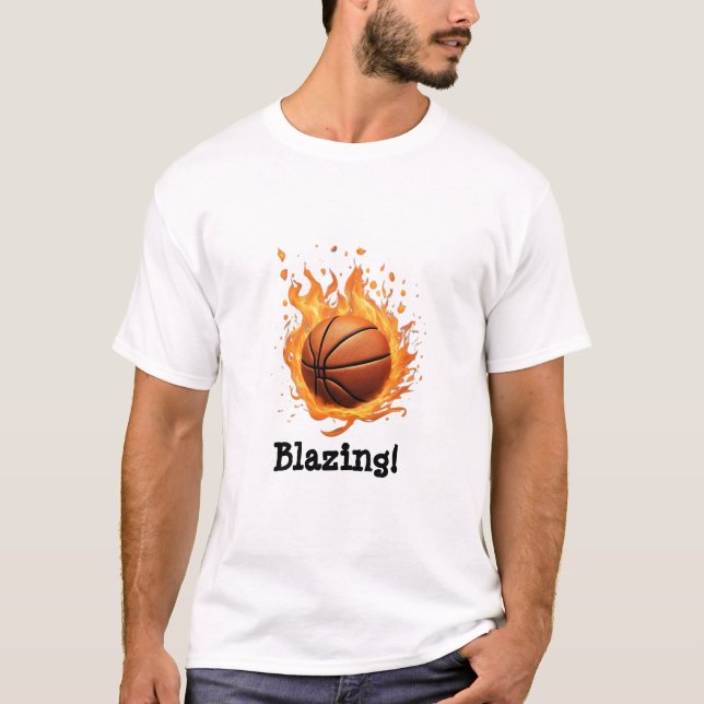 Blazing Basketball  T-Shirt (Front)