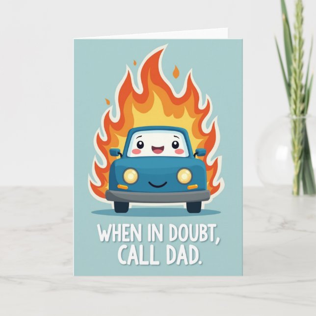 Blazing Best Fathers Day Card (Front)
