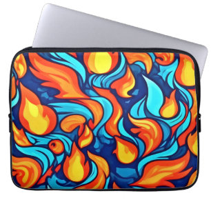 Blazing Blue Abstract Laptop Sleeve
