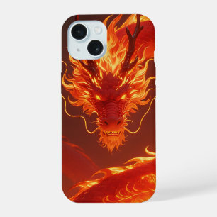 Blazing Fire Dragon   Mythical Flame Dragon Fantas iPhone 15 Case