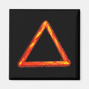 Blazing Fire Element Alchemy Symbol Magnet