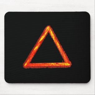 Blazing Fire Element Alchemy Symbol Mouse Mat