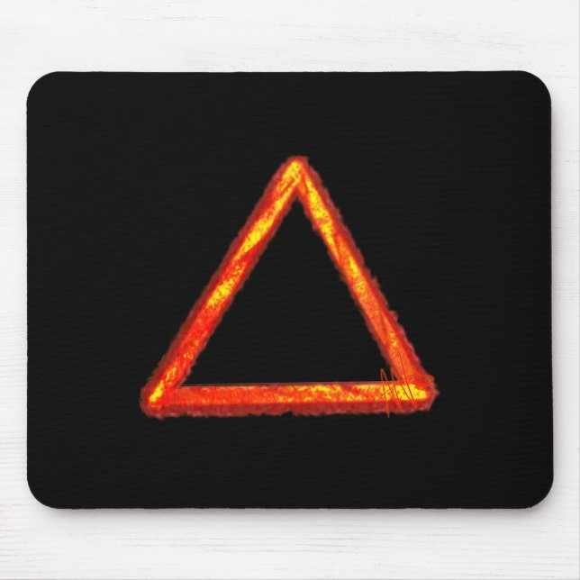 Blazing Fire Element Alchemy Symbol Mouse Mat (Front)