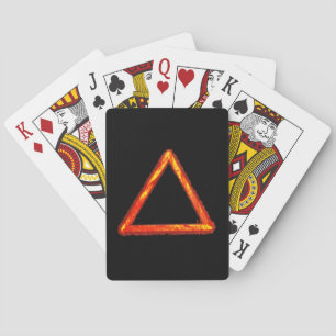 Blazing Fire Element Alchemy Symbol Playing Cards
