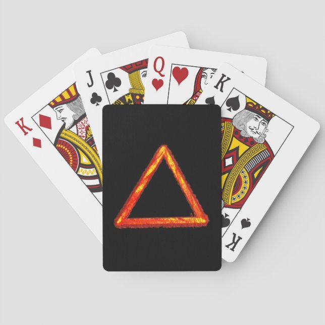 Blazing Fire Element Alchemy Symbol Playing Cards (Back)