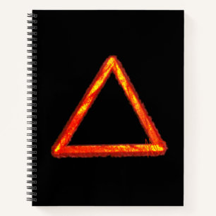 Blazing Fire Element Alchemy Symbol Spiral Notebook