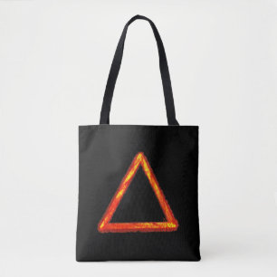 Blazing Fire Element Alchemy Symbol Tote Bag