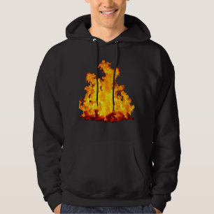 Blazing Fire Men's Basic Hooded Sweatshirt