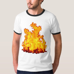 Blazing Fire Men's Basic Ringer T-Shirt