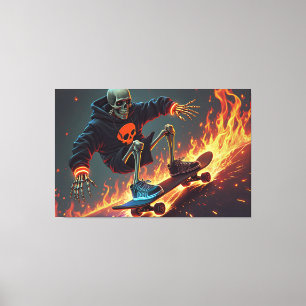 Blazing Kickflip Canvas Print