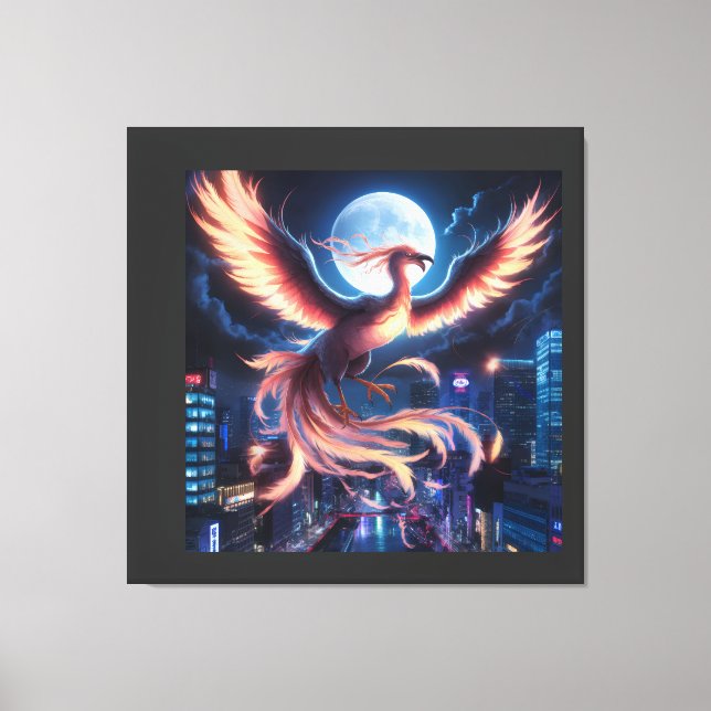 Blazing Phoenix Canvas Print (Front)