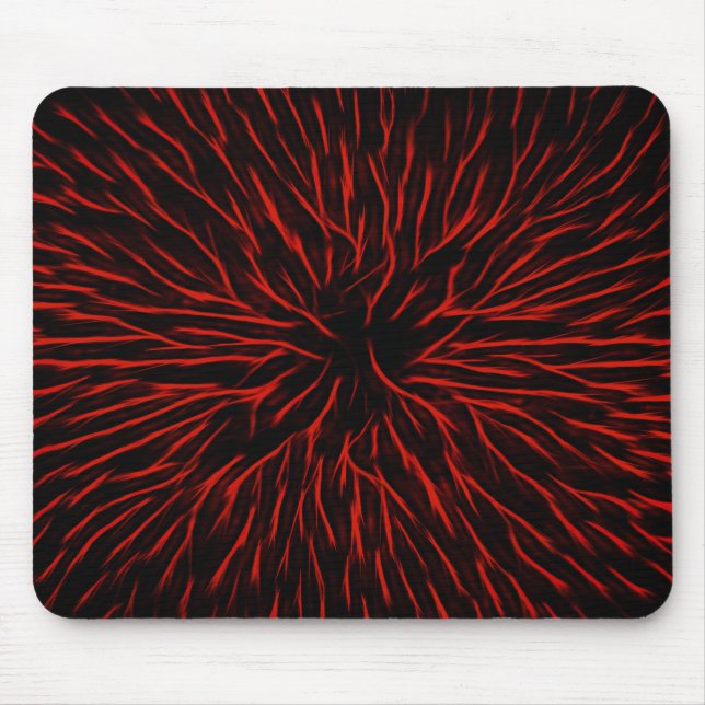 Blazing Red Hot Fire Sparkler Abstract Mouse Mat (Front)