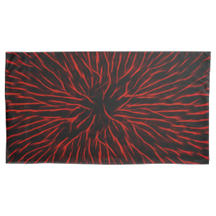 Blazing Red Hot Fire Sparkler Abstract Pillowcase