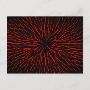 Blazing Red Hot Fire Sparkler Abstract Postcard