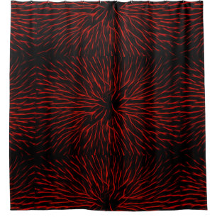 Blazing Red Hot Fire Sparkler Abstract Shower Curtain