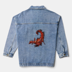 Blazing Scorpion Mythical Creature Fantasy Art Denim Jacket
