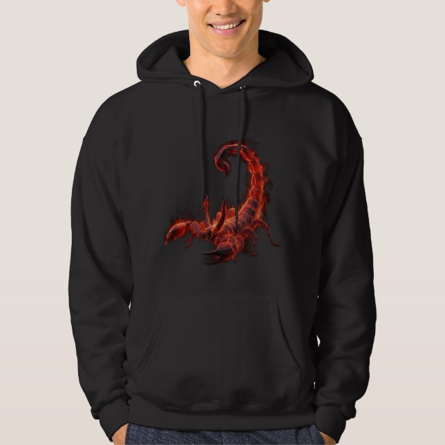 Blazing Scorpion Mythical Creature Fantasy Art Hoodie (Front)